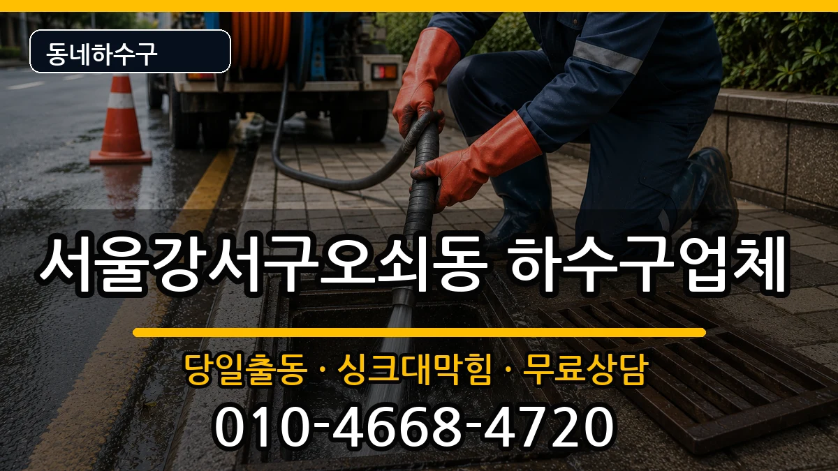 서울강서구오쇠동  하수구막힘 질문형