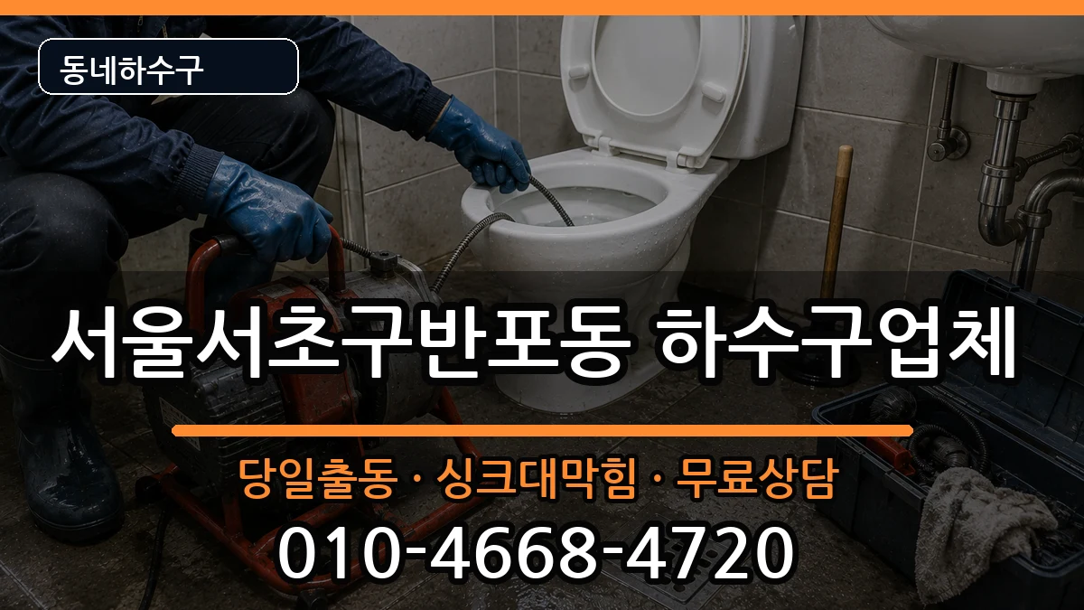 서울서초구반포동 하수구막힘 증상 처리 안내 이미지 1