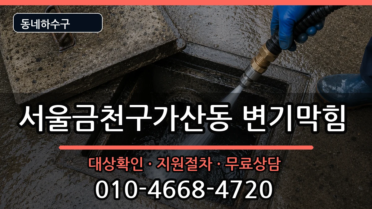 서울금천구가산동 변기막힘 증상 처리 안내 이미지 1