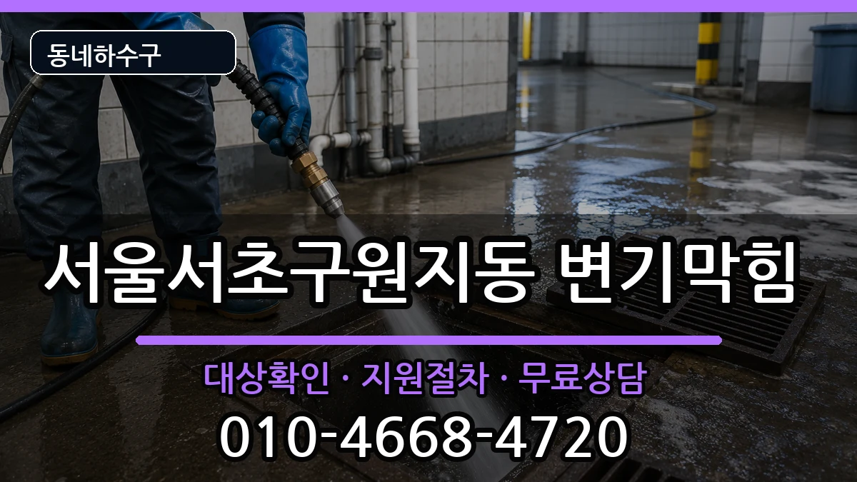 서울서초구원지동 변기막힘 증상 처리 안내 이미지 2