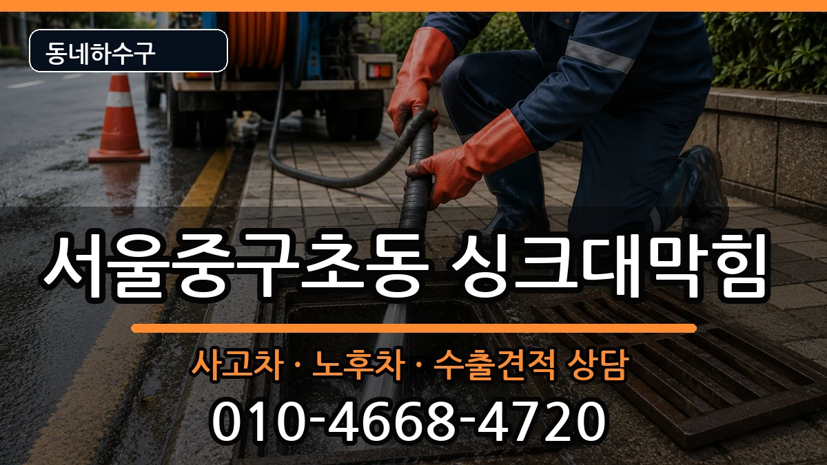 서울중구초동 싱크대막힘 증상 처리 안내 이미지 3
