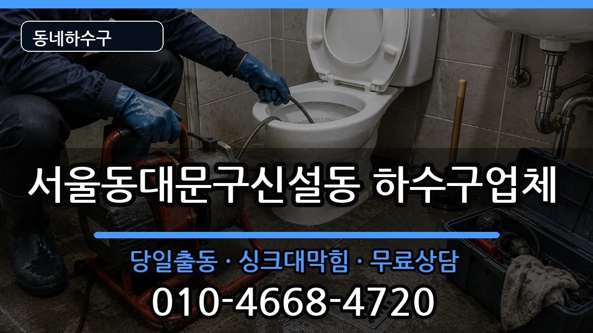 서울동대문구신설동 하수구막힘 증상 처리 안내 이미지 3