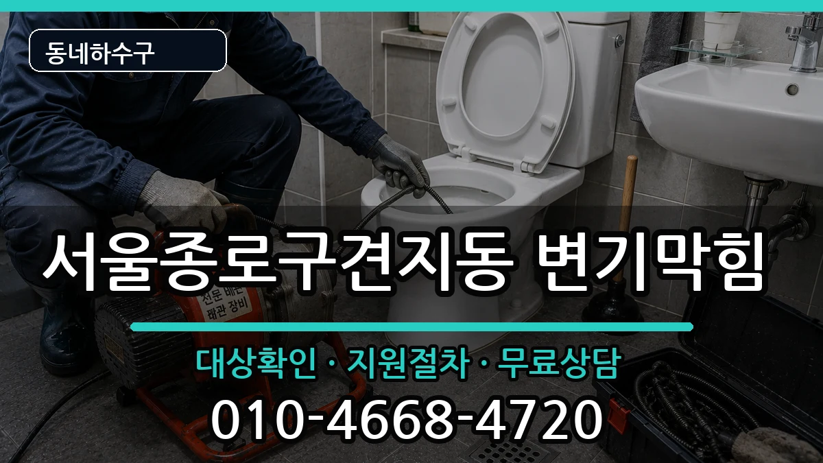 서울종로구견지동  변기막힘 비교형