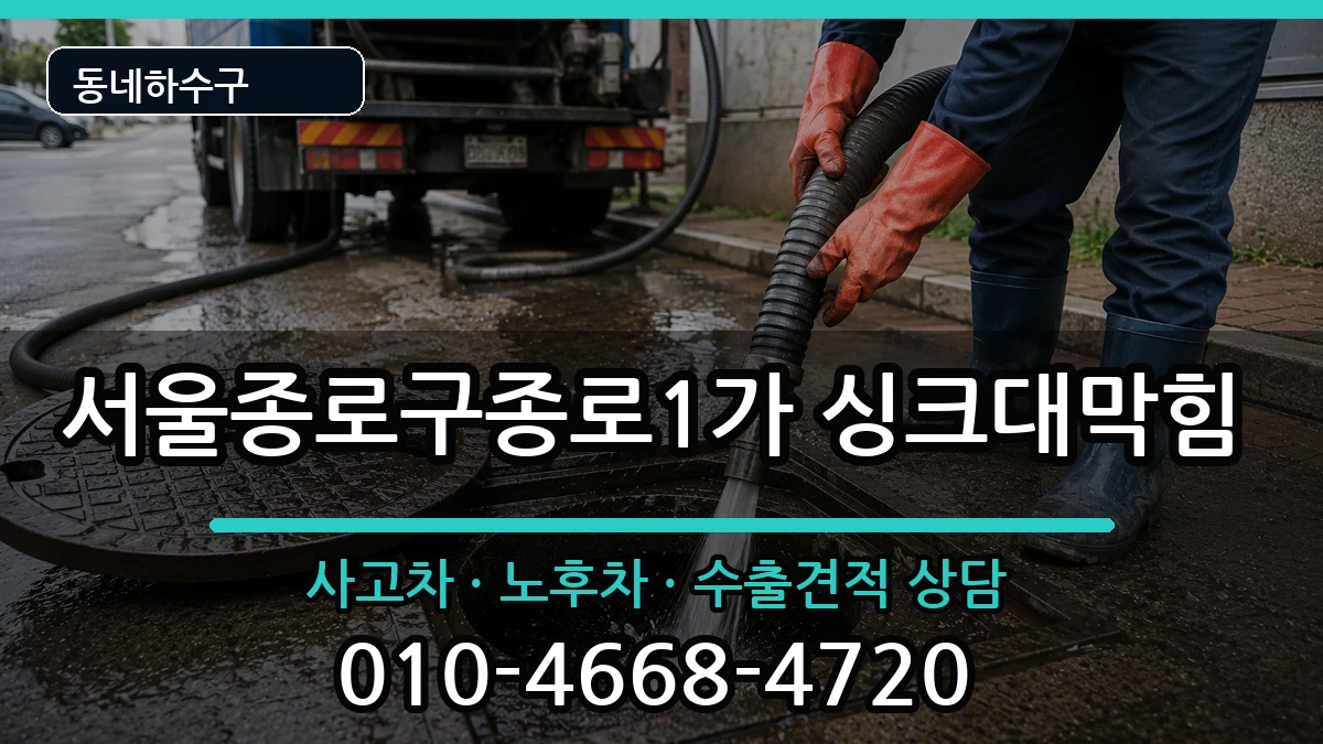 서울종로구종로1가 싱크대막힘 증상 처리 안내 이미지 3