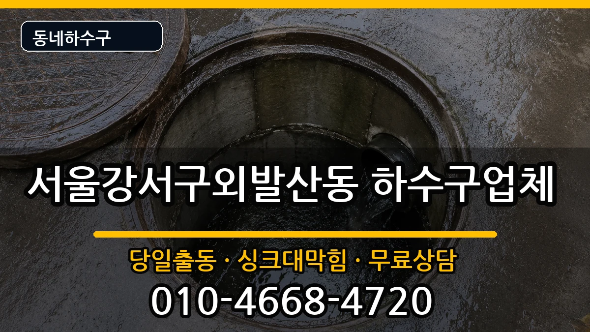 서울강서구외발산동 하수구막힘 증상 처리 안내 이미지 1