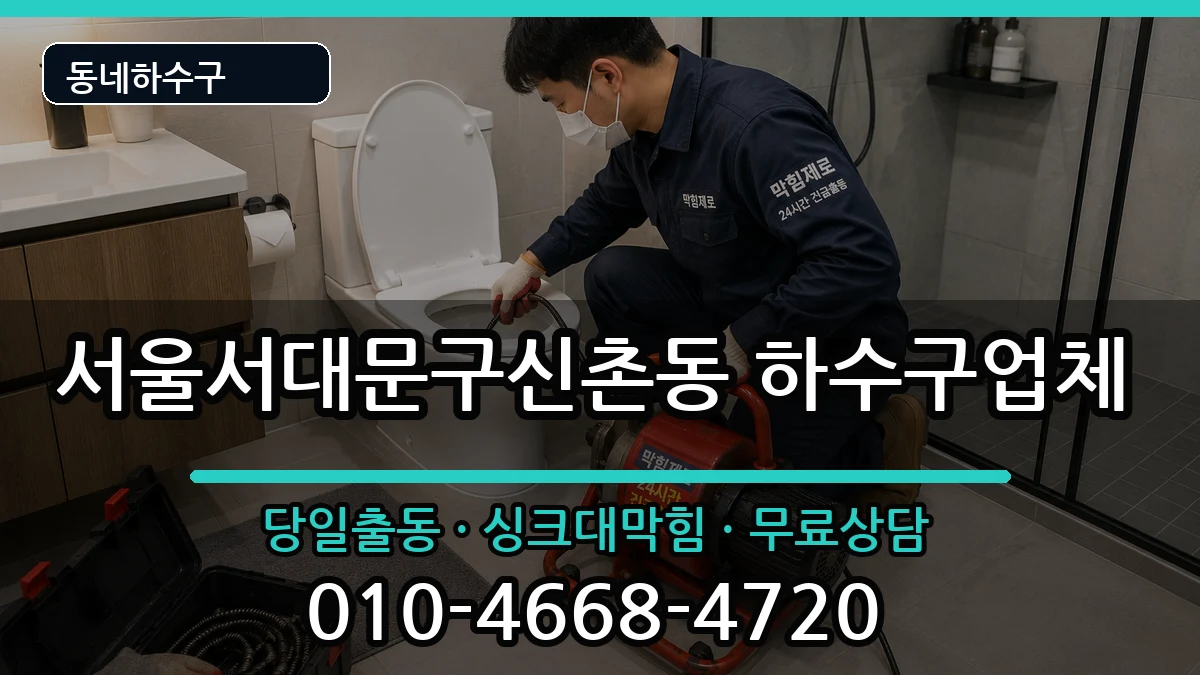 서울서대문구신촌동 하수구막힘 증상 처리 안내 이미지 1