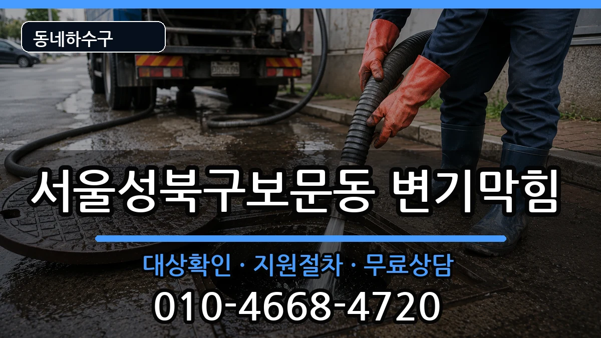 서울성북구보문동  변기막힘 정보형