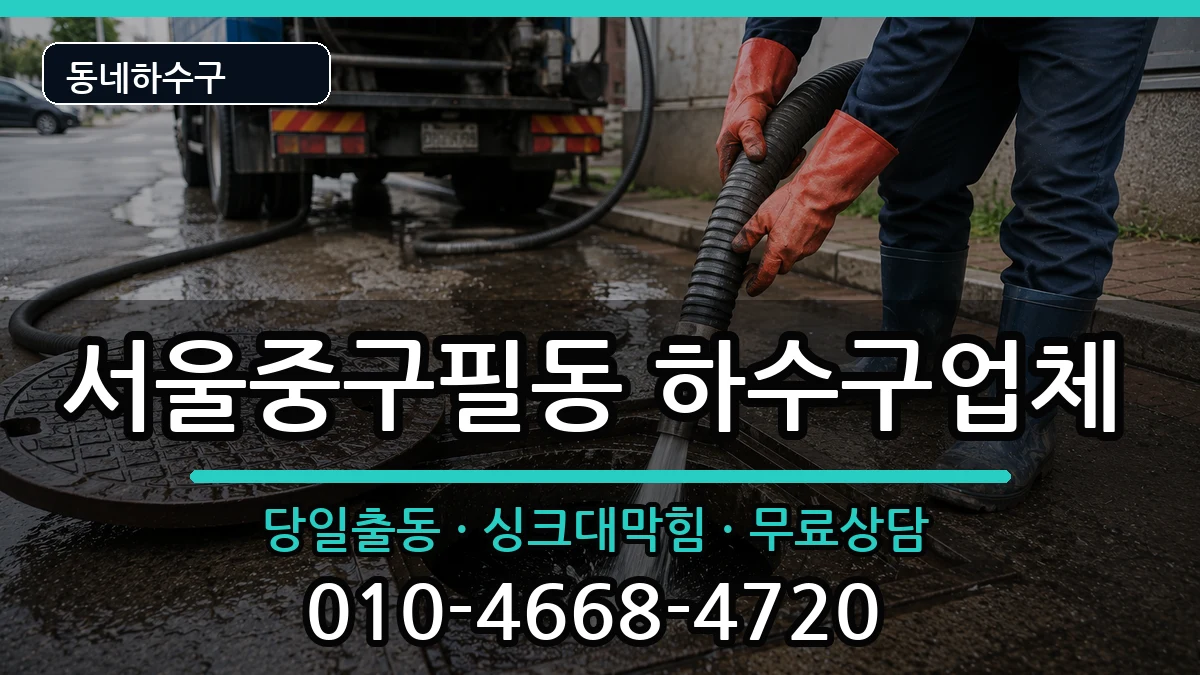 서울중구필동 하수구막힘 증상 처리 안내 이미지 2