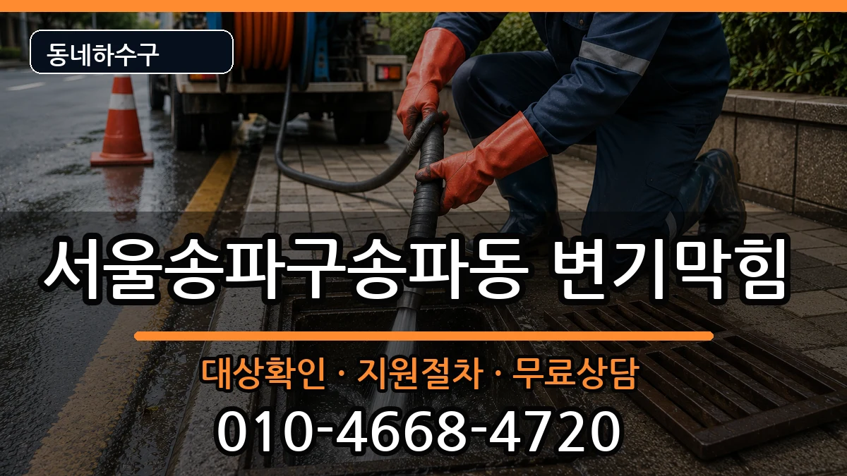 서울송파구송파동  변기막힘 질문형