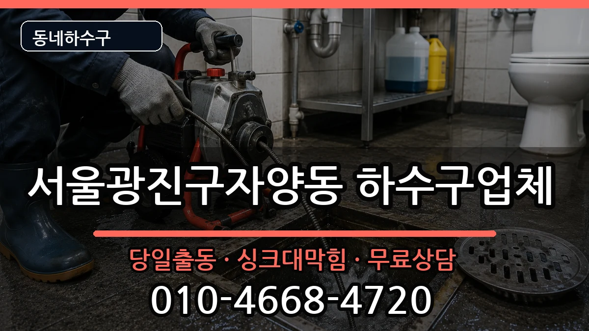 서울광진구자양동 하수구막힘 증상 처리 안내 이미지 3