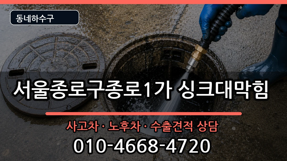 서울종로구종로1가 싱크대막힘 증상 처리 안내 이미지 1