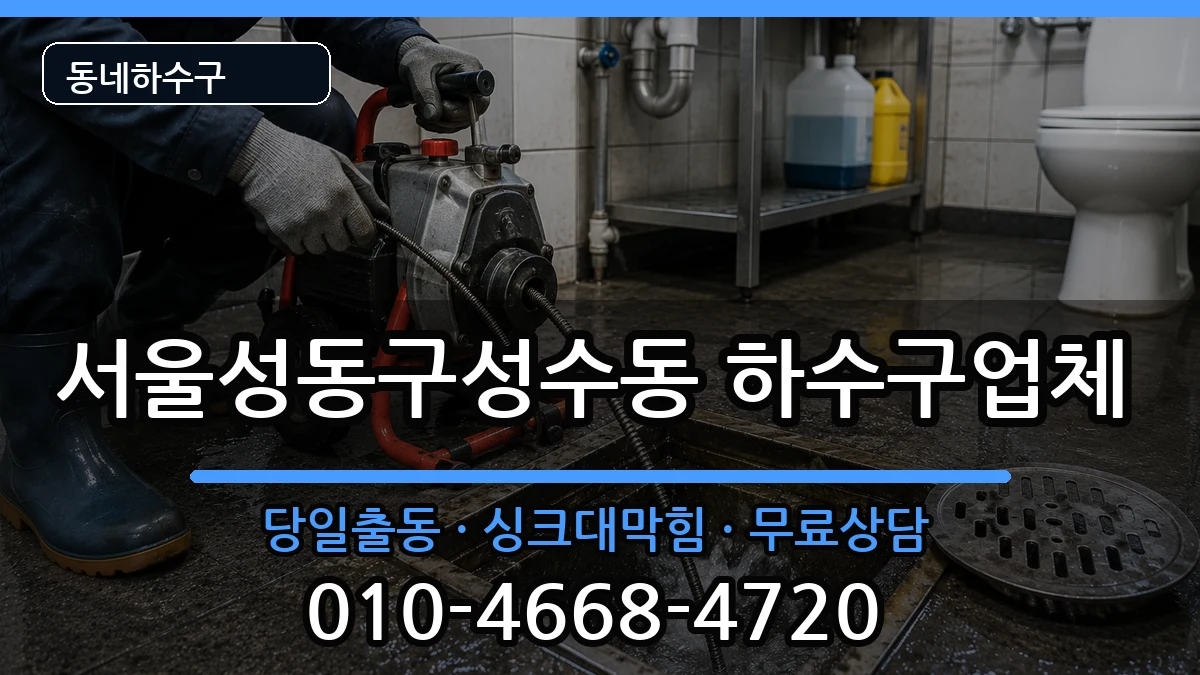 서울성동구성수동  하수구막힘 정보형
