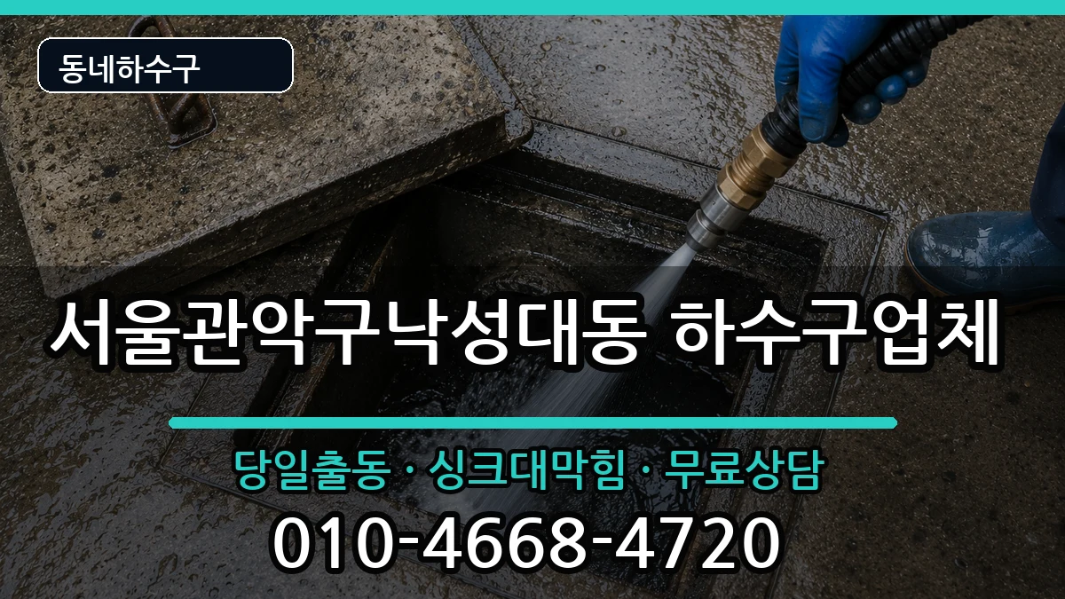 서울관악구낙성대동 하수구막힘 증상 처리 안내 이미지 3