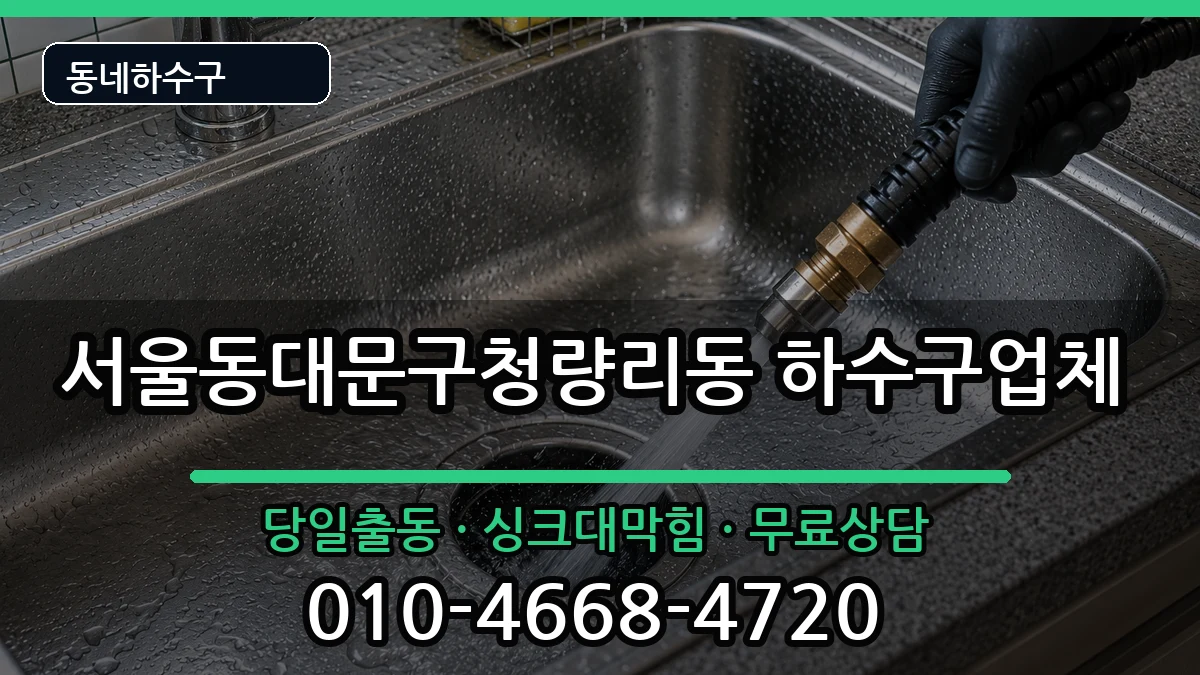 서울동대문구청량리동 하수구막힘 증상 처리 안내 이미지 2