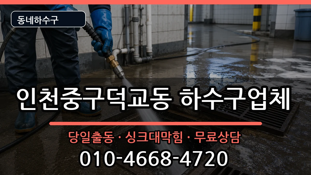 인천중구덕교동 하수구막힘 인천중구덕교동 하수구막힘 증상 처리 안내 이미지 2
