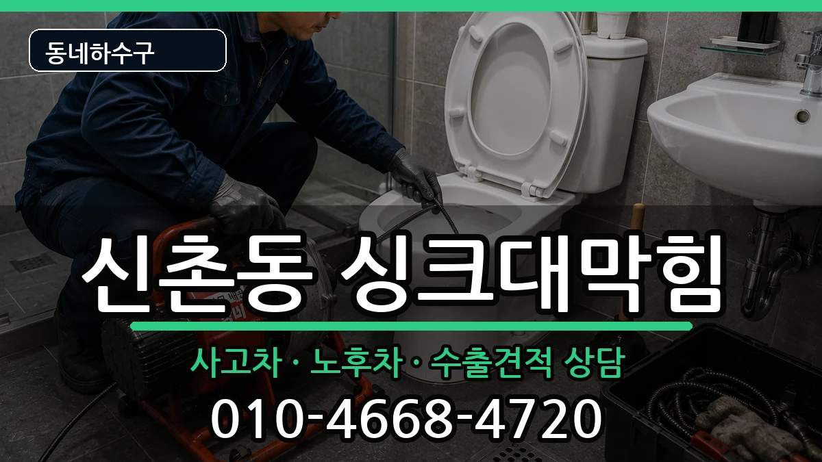 경기안양시동안구신촌동 싱크대막힘 증상 처리 안내 이미지 1