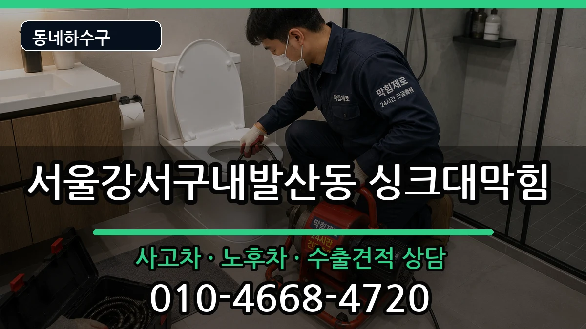 서울강서구내발산동 싱크대막힘 증상 처리 안내 이미지 2