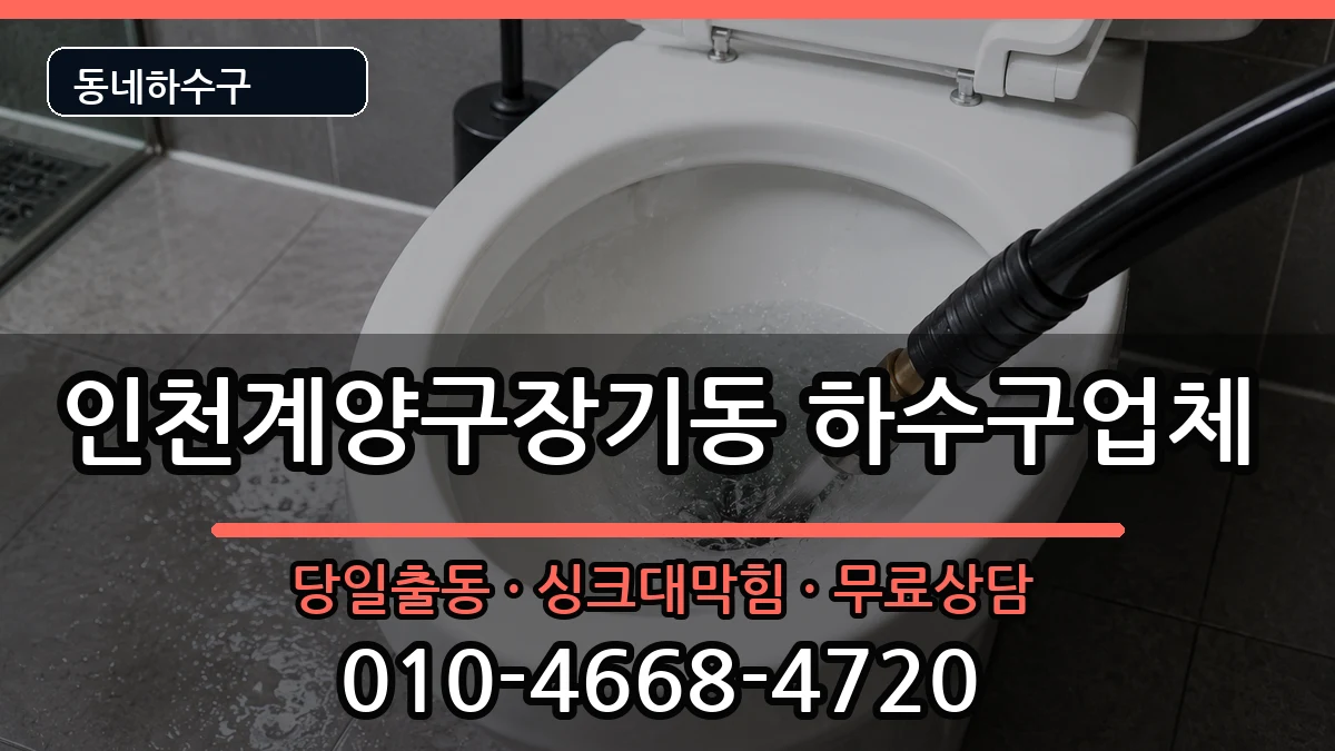 인천계양구장기동 하수구막힘 증상 처리 안내 이미지 3