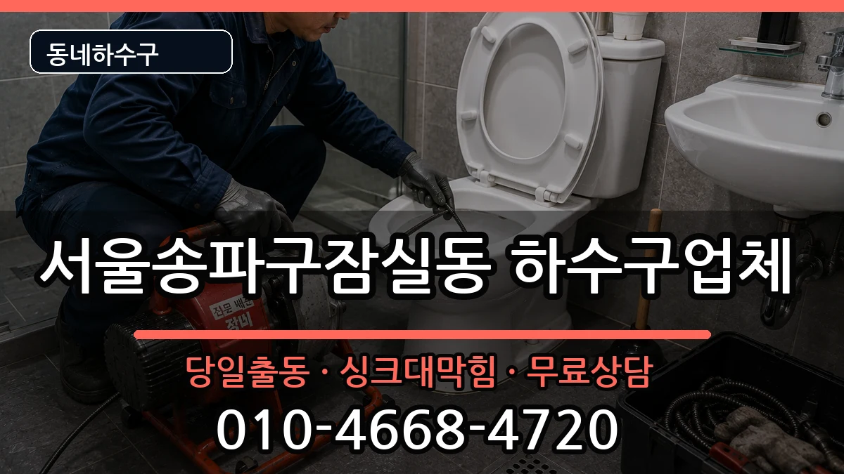 서울송파구잠실동 하수구막힘 증상 처리 안내 이미지 2