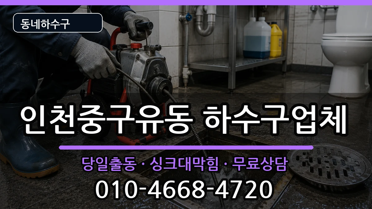 인천중구유동 하수구막힘 인천중구유동 하수구막힘 증상 처리 안내 이미지 1