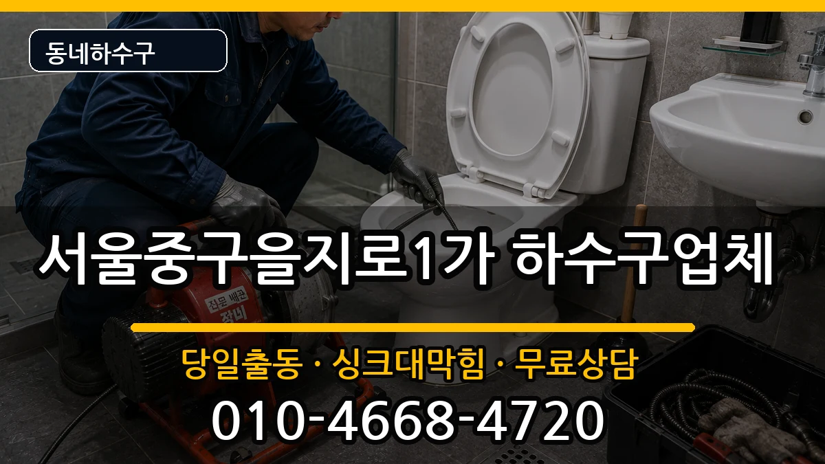서울중구을지로1가  하수구막힘 사례형