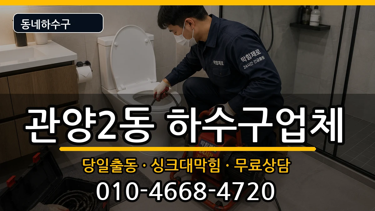 경기안양시동안구관양2동 하수구막힘 증상 처리 안내 이미지 1