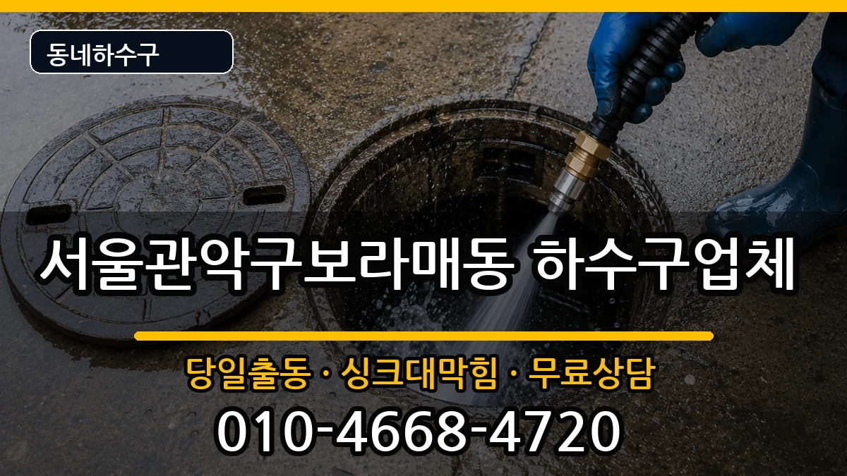 서울관악구보라매동 하수구막힘 증상 처리 안내 이미지 3