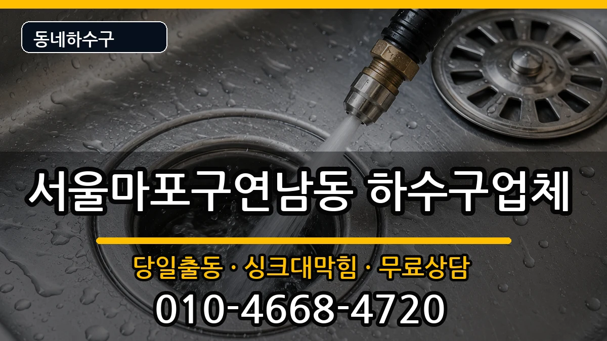 서울마포구연남동 하수구막힘 서울마포구연남동 하수구막힘 증상 처리 안내 이미지 3