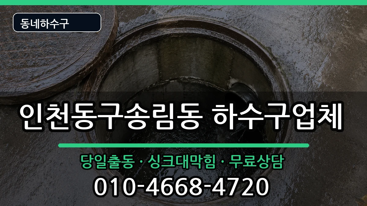인천동구송림동 하수구막힘 인천동구송림동 하수구막힘 증상 처리 안내 이미지 1