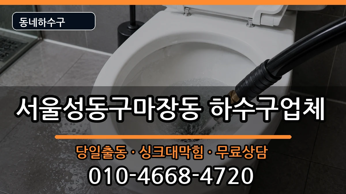 서울성동구마장동 하수구막힘 증상 처리 안내 이미지 2