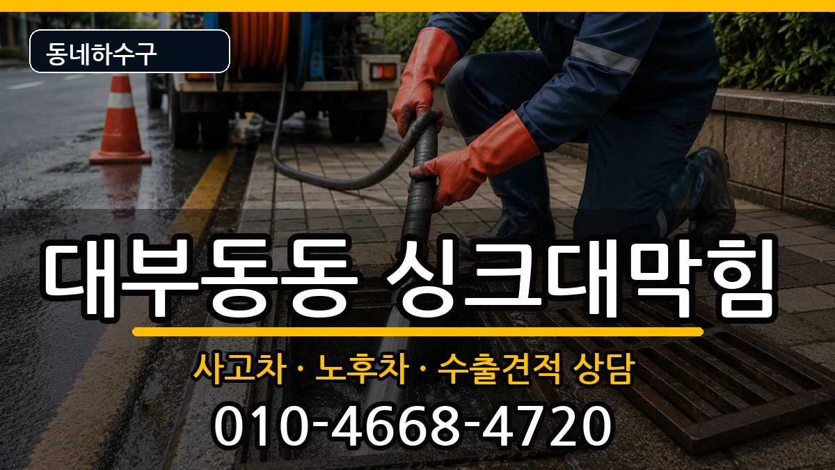 경기안산시단원구대부동동 싱크대막힘 증상 처리 안내 이미지 1