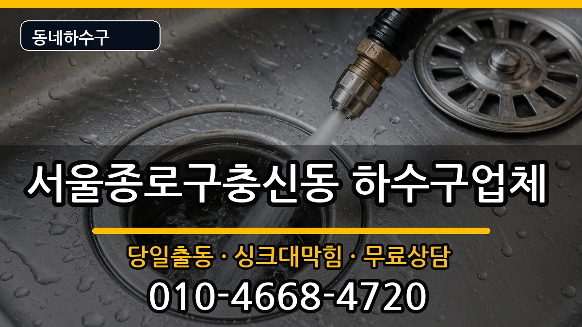 서울종로구충신동 하수구막힘 증상 처리 안내 이미지 2