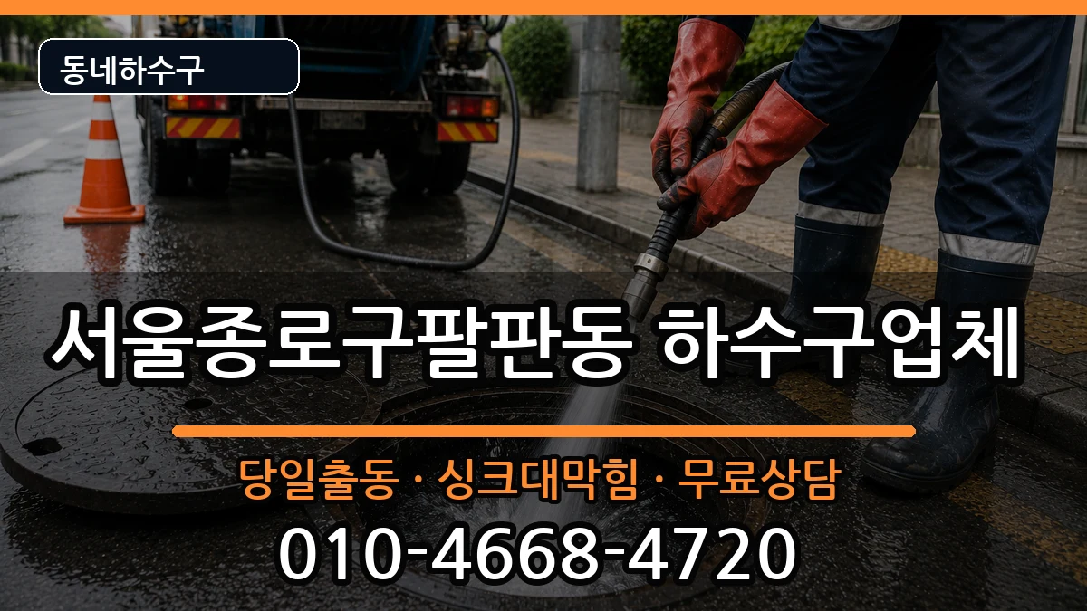 서울종로구팔판동  하수구막힘 질문형