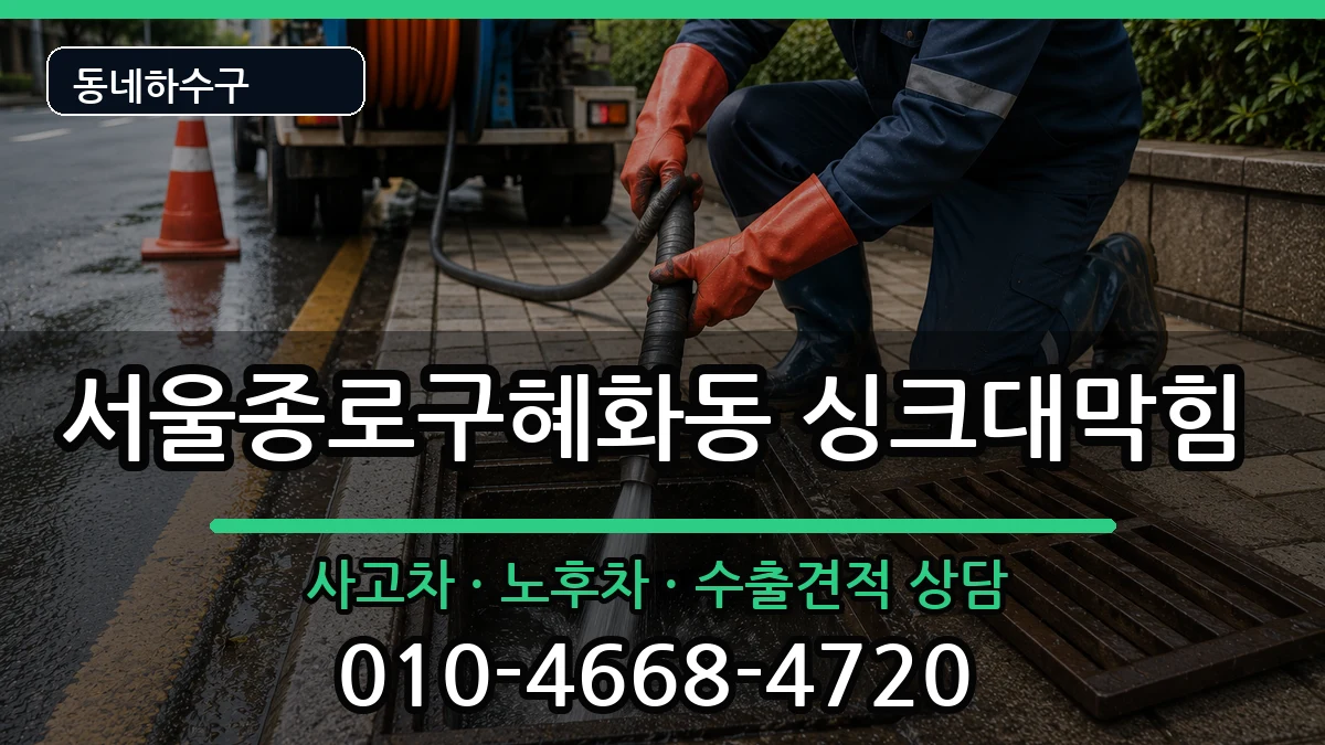 서울종로구혜화동 싱크대막힘 증상 처리 안내 이미지 3