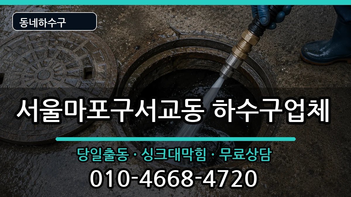 서울마포구서교동 하수구막힘 서울마포구서교동 하수구막힘 증상 처리 안내 이미지 3