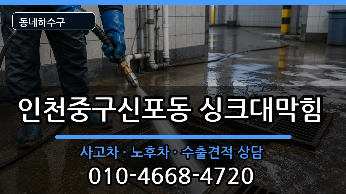 인천중구신포동  싱크대막힘 지역형