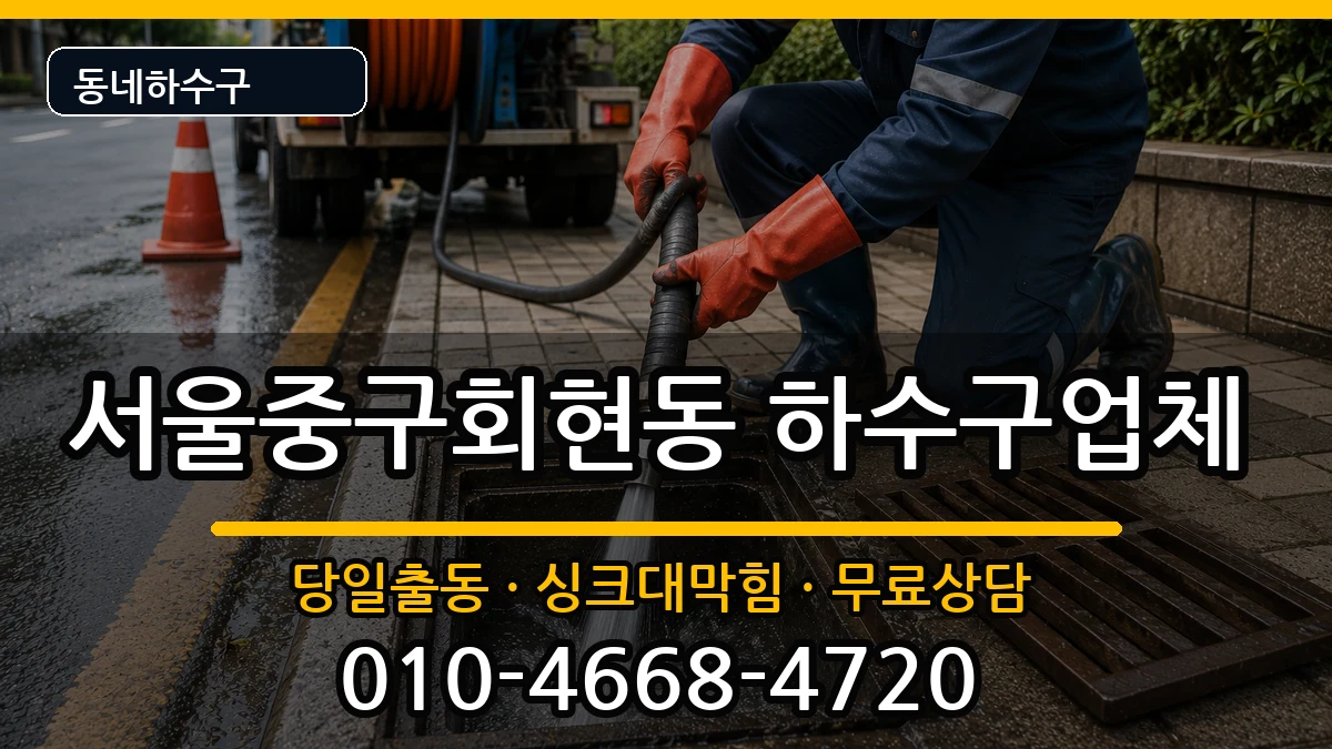 서울중구회현동 하수구막힘 증상 처리 안내 이미지 2
