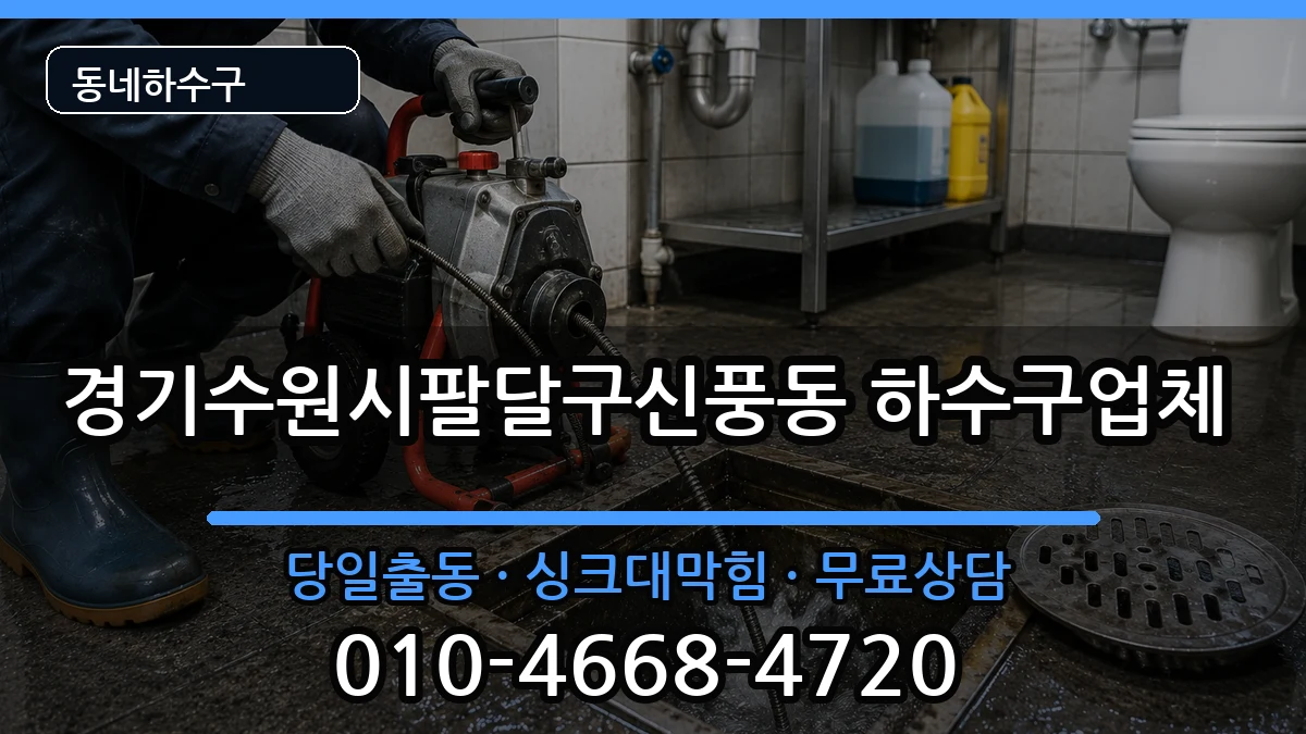 경기수원시팔달구신풍동 하수구막힘 경기수원시팔달구신풍동 하수구막힘 증상 처리 안내 이미지 3