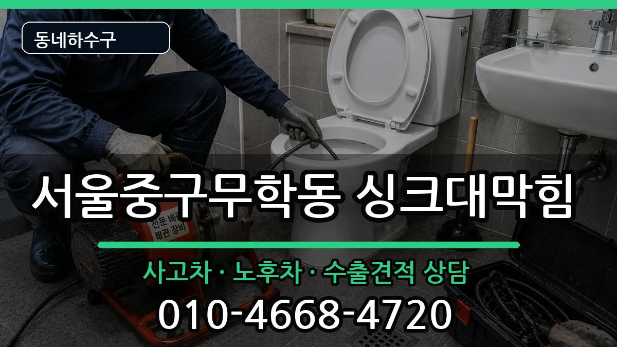 서울중구무학동  싱크대막힘 비교형