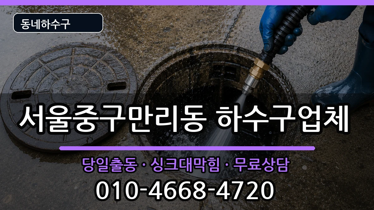 서울중구만리동  하수구막힘 FAQ형