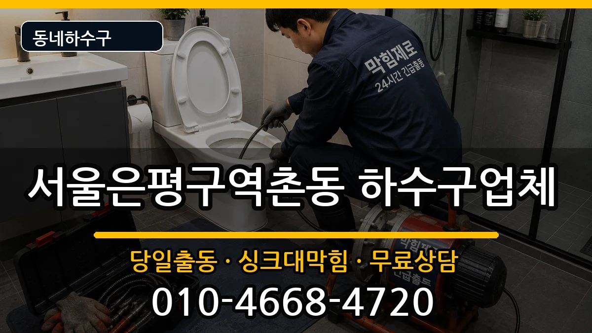 서울은평구역촌동 하수구막힘 증상 처리 안내 이미지 3