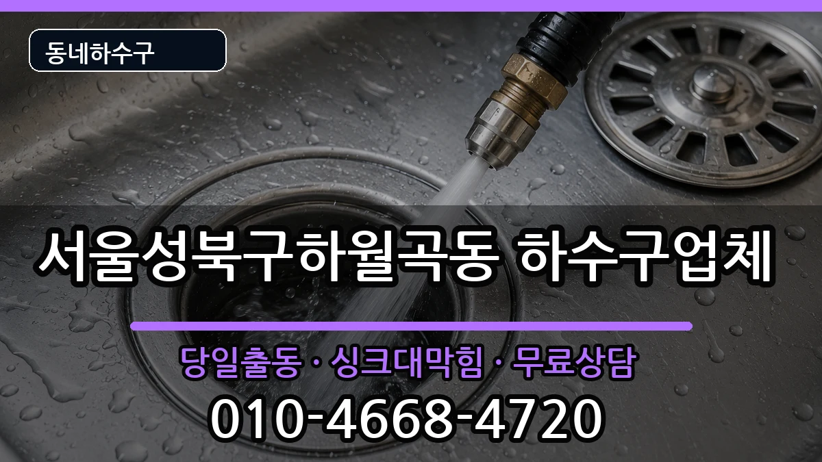 서울성북구하월곡동 하수구막힘 서울성북구하월곡동 하수구막힘 증상 처리 안내 이미지 3
