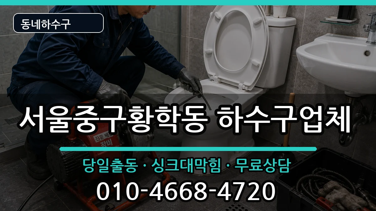 서울중구황학동 하수구막힘 증상 처리 안내 이미지 3