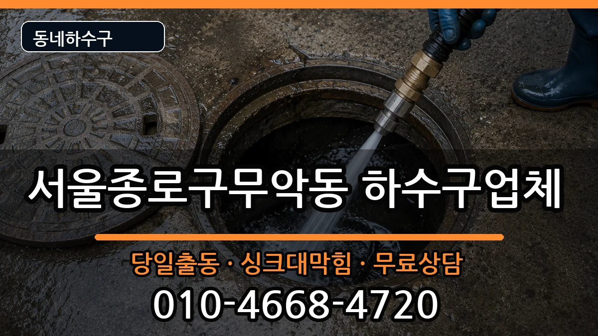 서울종로구무악동 하수구막힘 서울종로구무악동 하수구막힘 증상 처리 안내 이미지 3