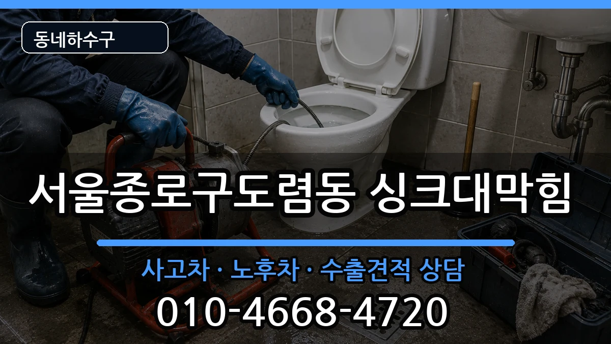 서울종로구도렴동  싱크대막힘 비교형