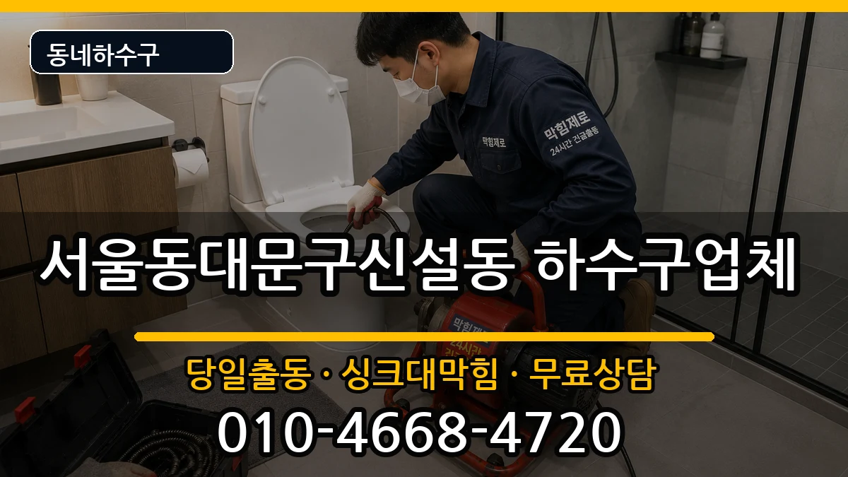 서울동대문구신설동  하수구막힘 사례형