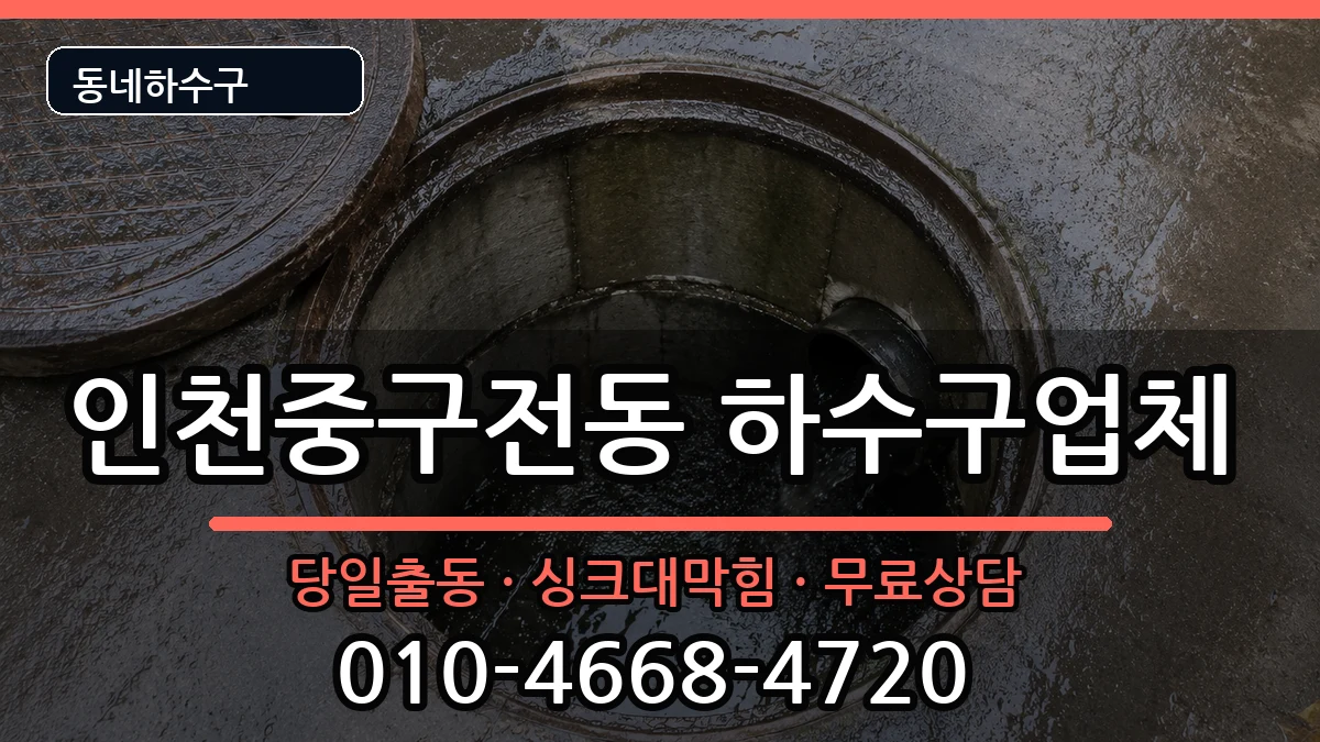 인천중구전동 하수구막힘 인천중구전동 하수구막힘 증상 처리 안내 이미지 1