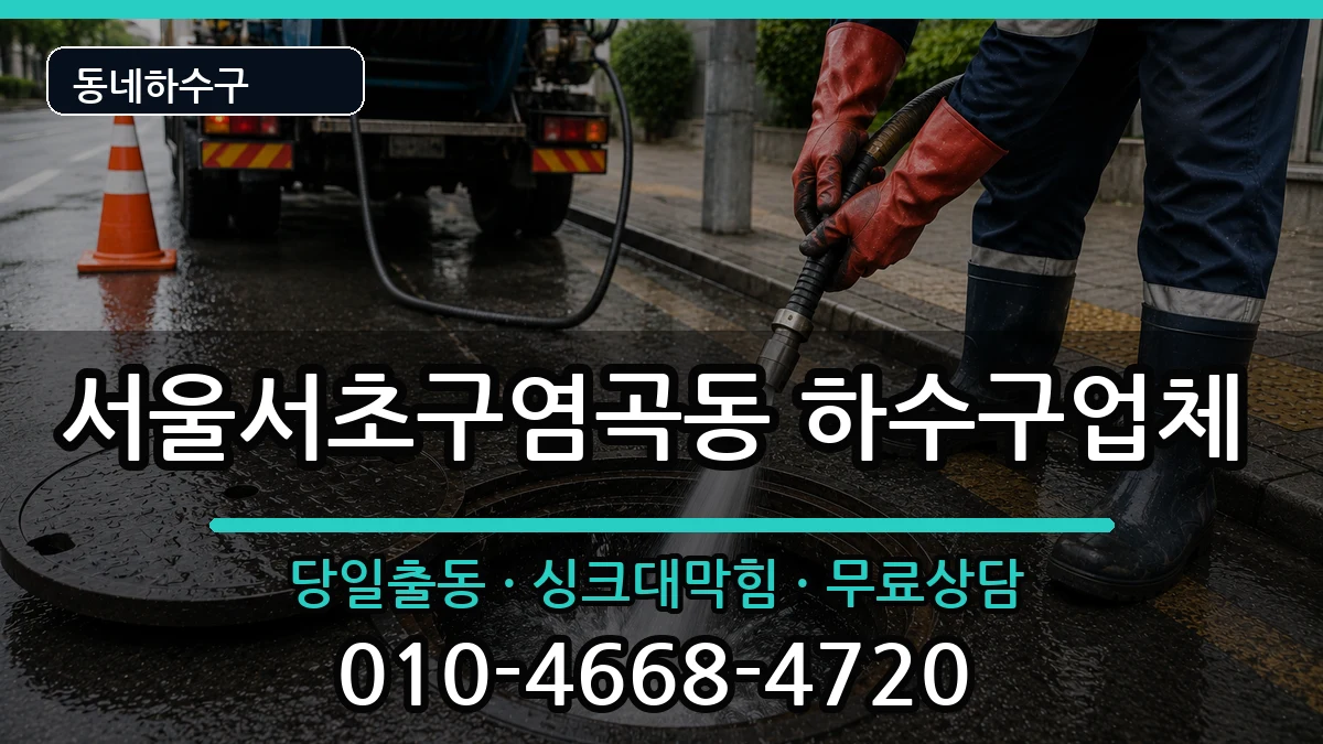 서울서초구염곡동 하수구막힘 증상 처리 안내 이미지 3