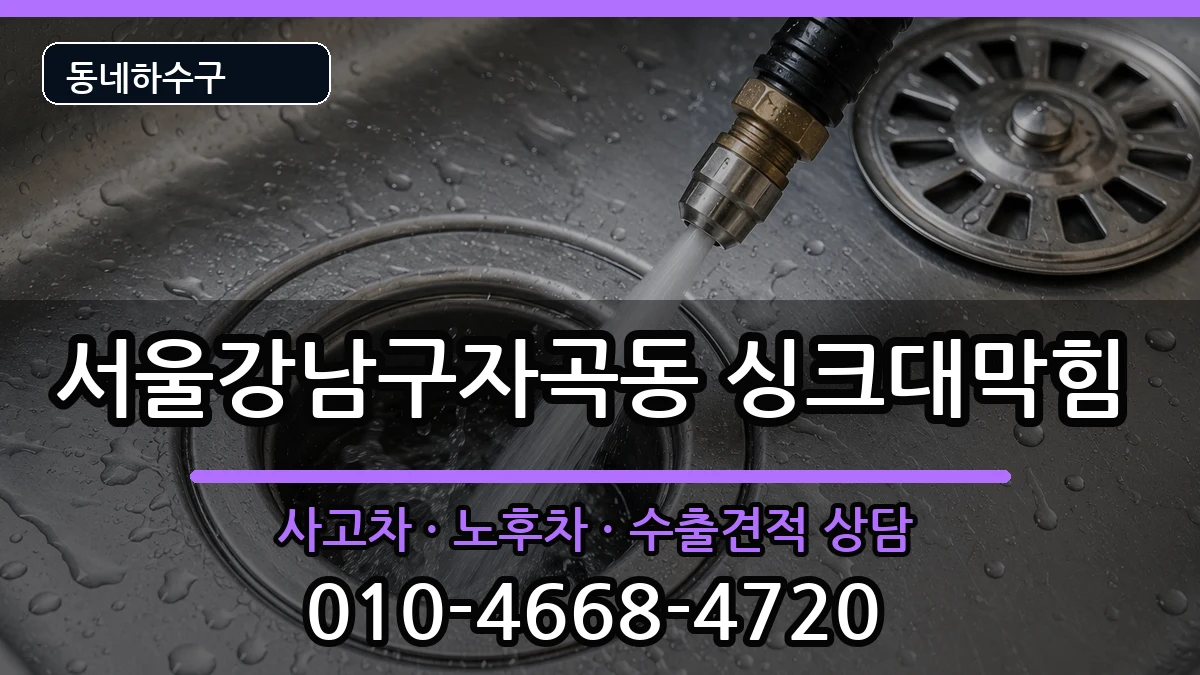 서울강남구자곡동 싱크대막힘 증상 처리 안내 이미지 2