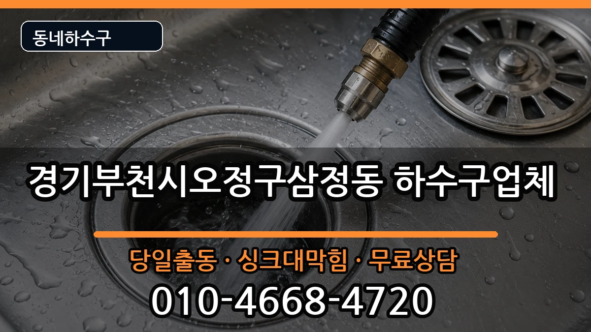 경기부천시오정구삼정동 하수구막힘 경기부천시오정구삼정동 하수구막힘 증상 처리 안내 이미지 1